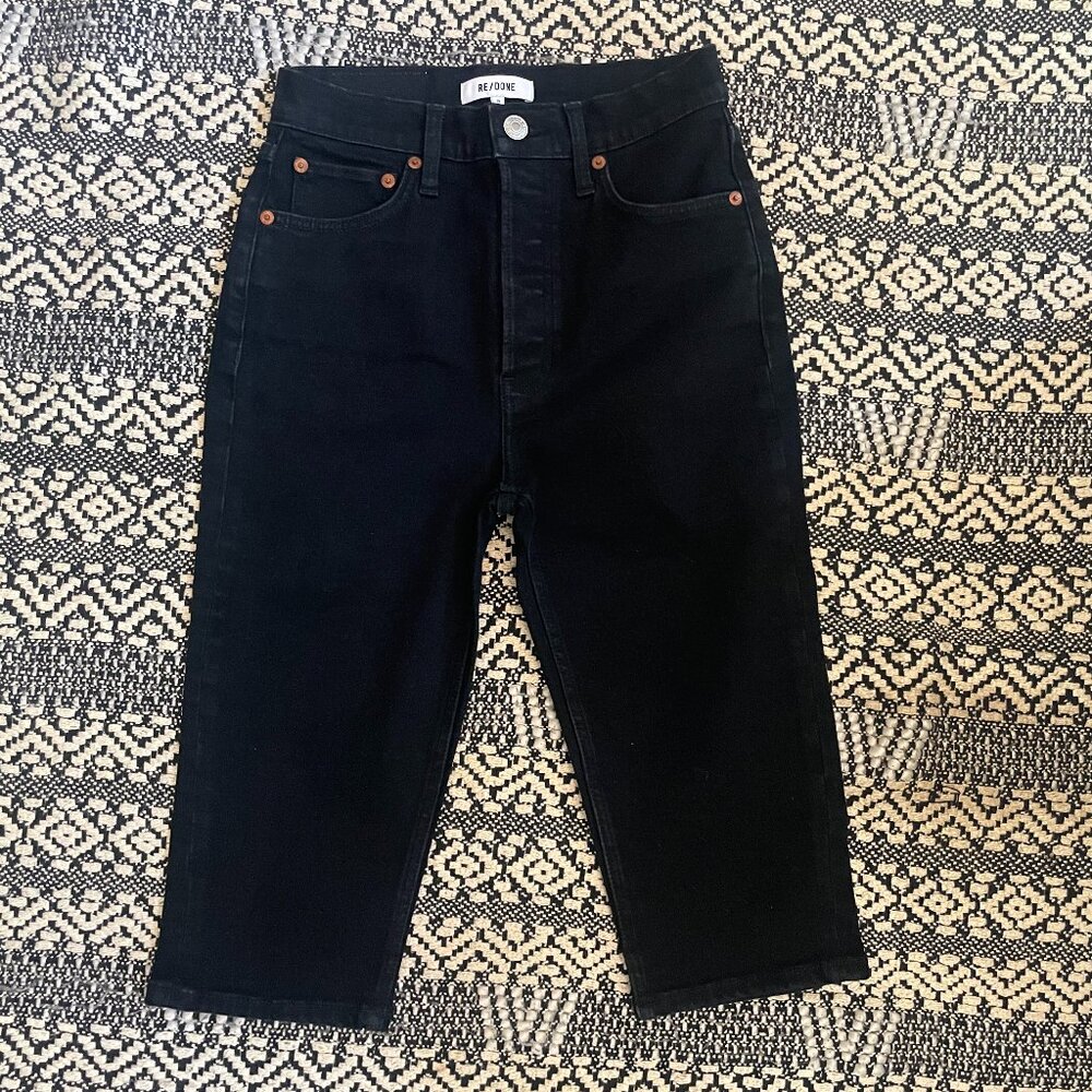 Womens Re/Done Capri Pedal Pusher – Noir – Size 26 – NWOT